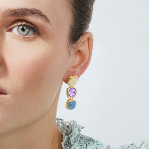 Pendientes Shureo acabado oro amarillo 18k