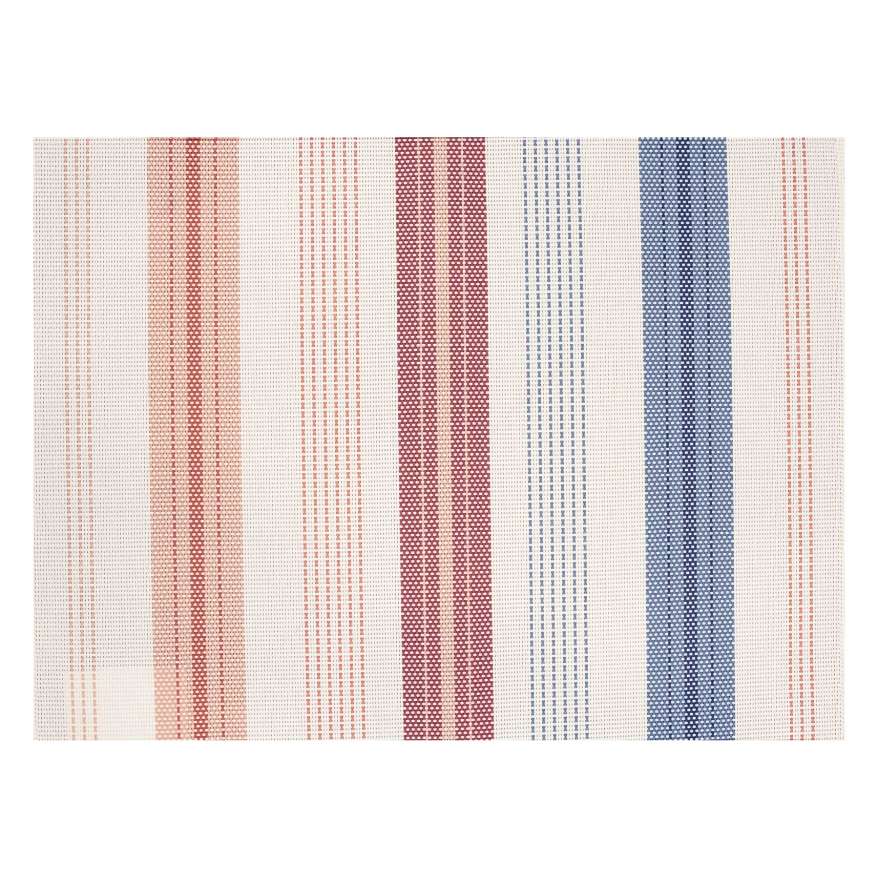 Set de table rayé plastique - Brique