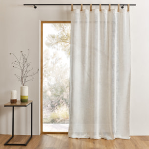 Rideau en tissu polylin à pattes en jute - Lin