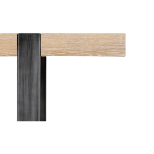 Mesa Comedor Madera-metal Natural 180x90x76 Cm