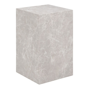 Tavolino d'appoggio Prague effetto marmo beige 30x30x50 cm