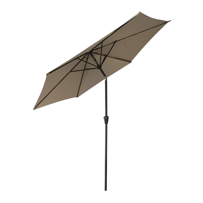 Parasol droit HAPUNA rond - Taupe