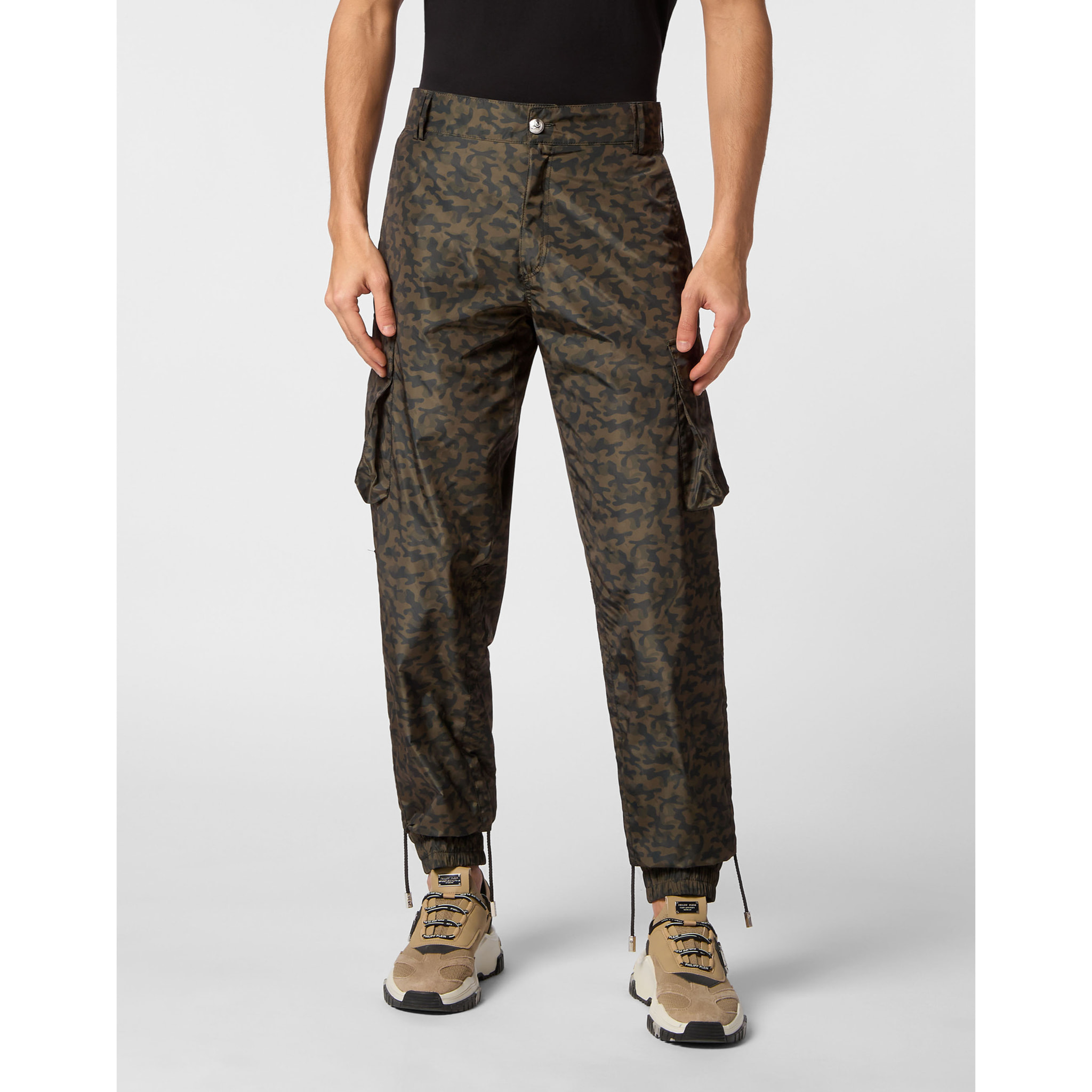 PHILIPP PLEIN Trousers Cargo fit CAMOUFLAGE
