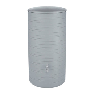 Bidón para agua de lluvia novara de 280l color gris frio