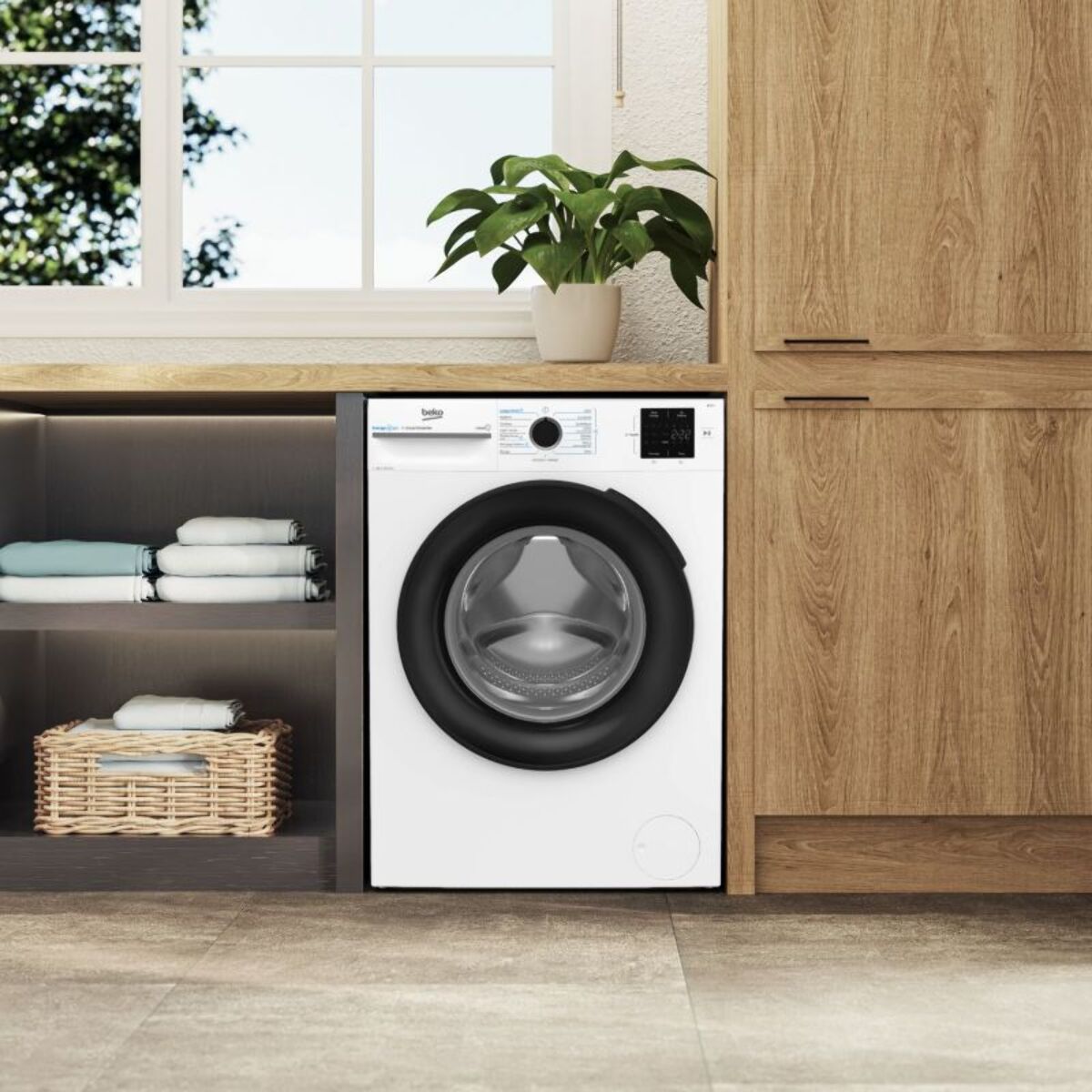 Lave linge hublot BEKO BM3WFU47411B Energy Spin