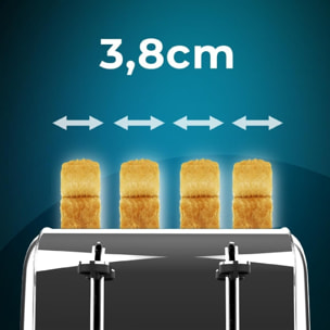 Cecotec Grille-pain vertical Toastin' time 1500 Double Inox