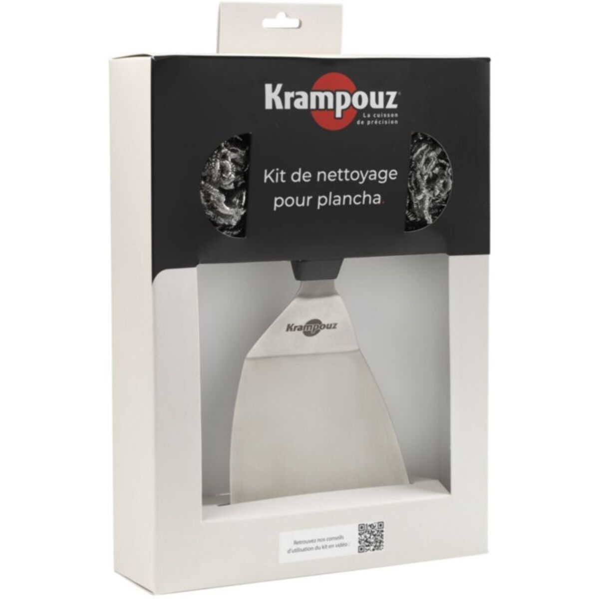 Ustensile plancha KRAMPOUZ spatule/2 boules inox AKN1