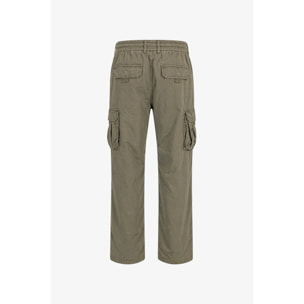 Pantaloni Esercito cargo in lino militare uomo