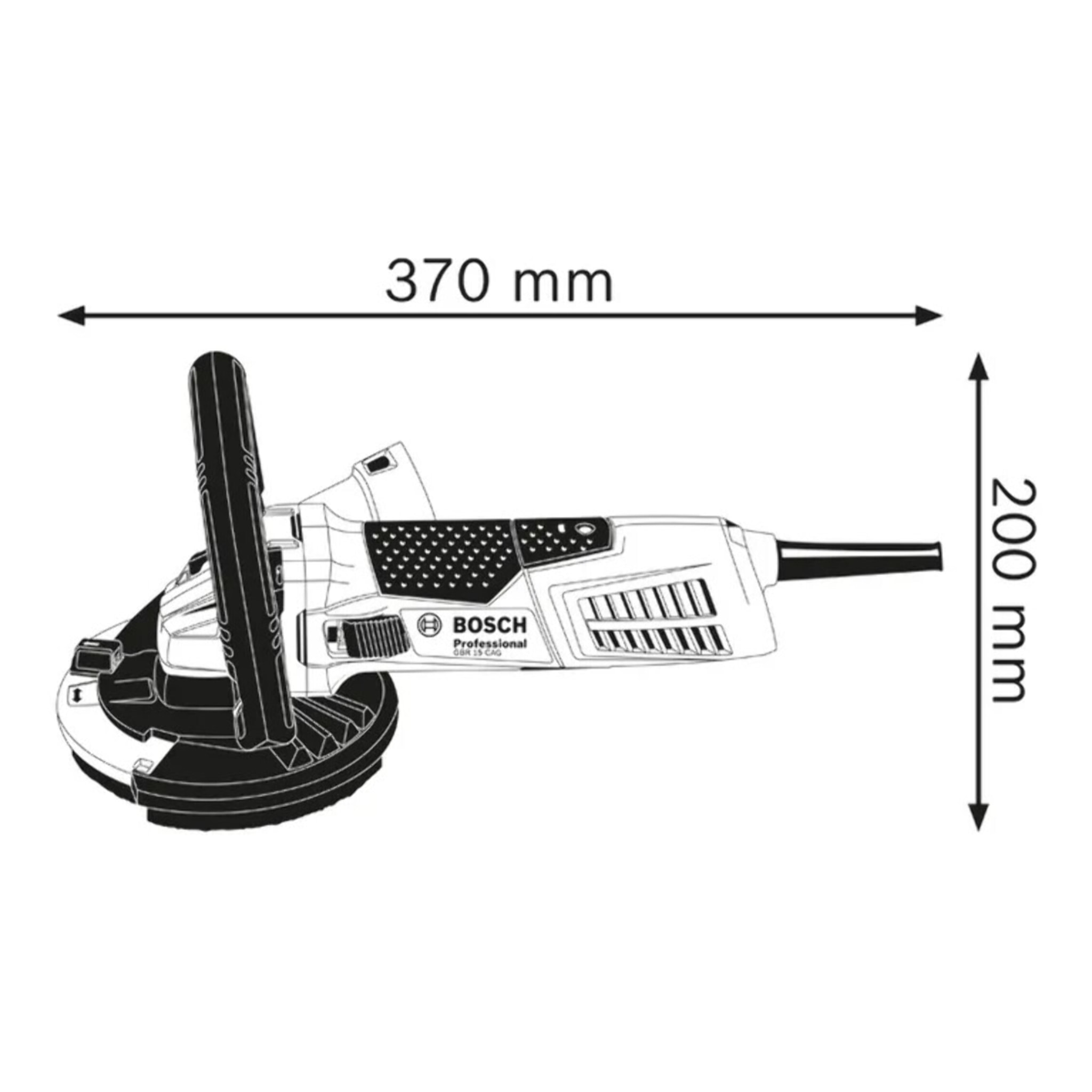 Ponceuse à béton BOSCH GBR 15 CAG - 1500W Ø125 mm - 0601776001