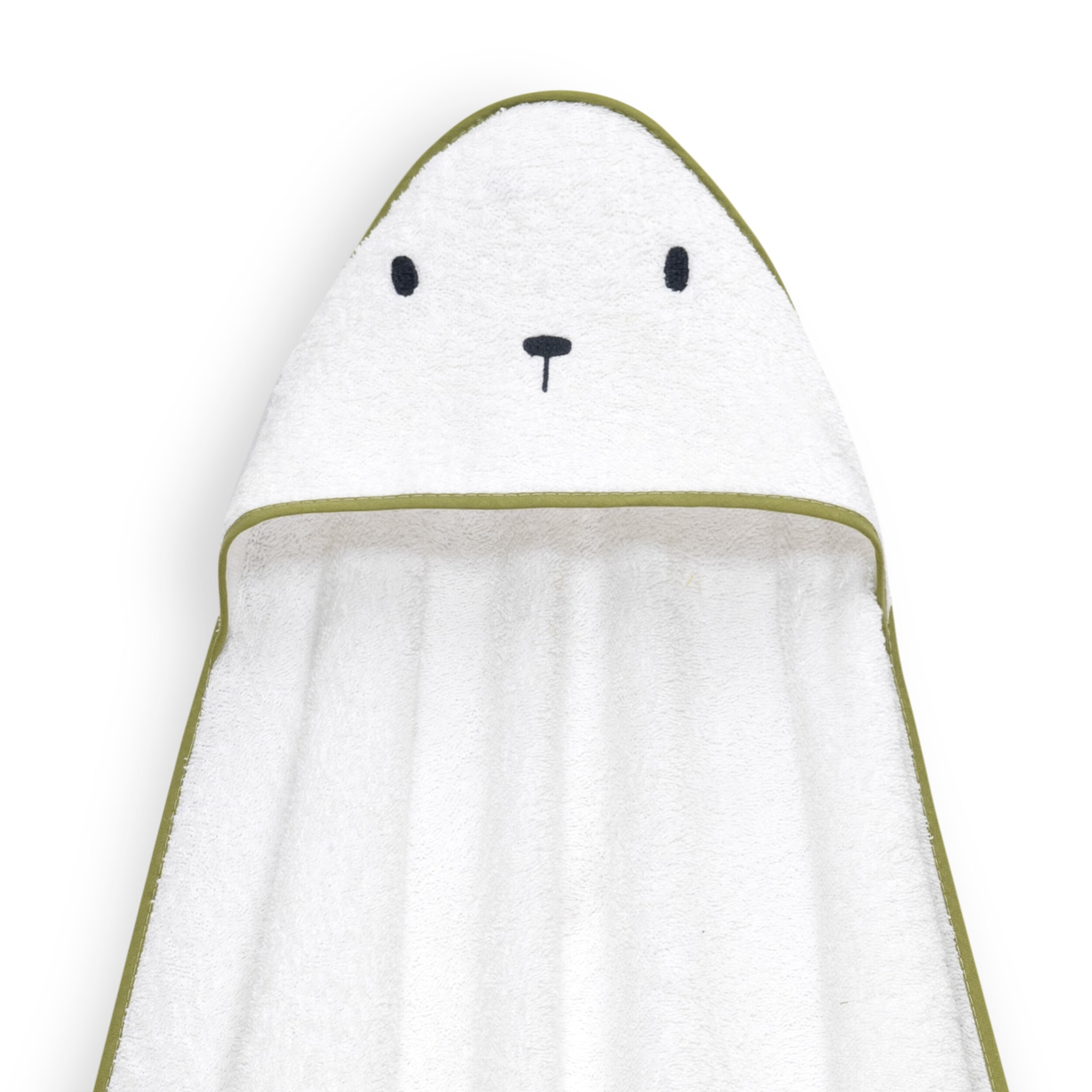 Capa Baño 1X1 Mod Oso+Dudu Muselina Bco/Verde