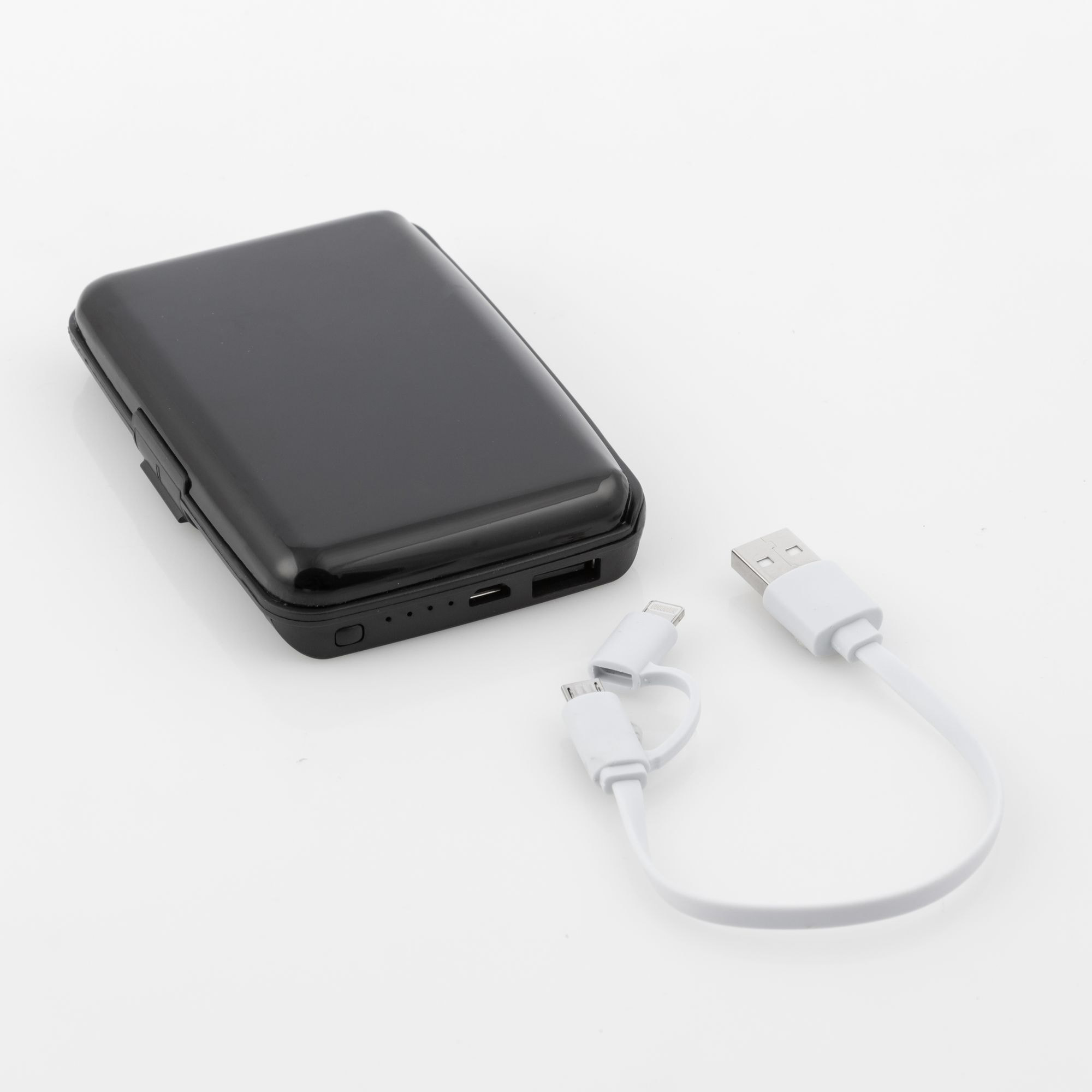 Portafoglio con blocco RFID e power bank Sbanket - nero - 11,3x7x1,6 cm