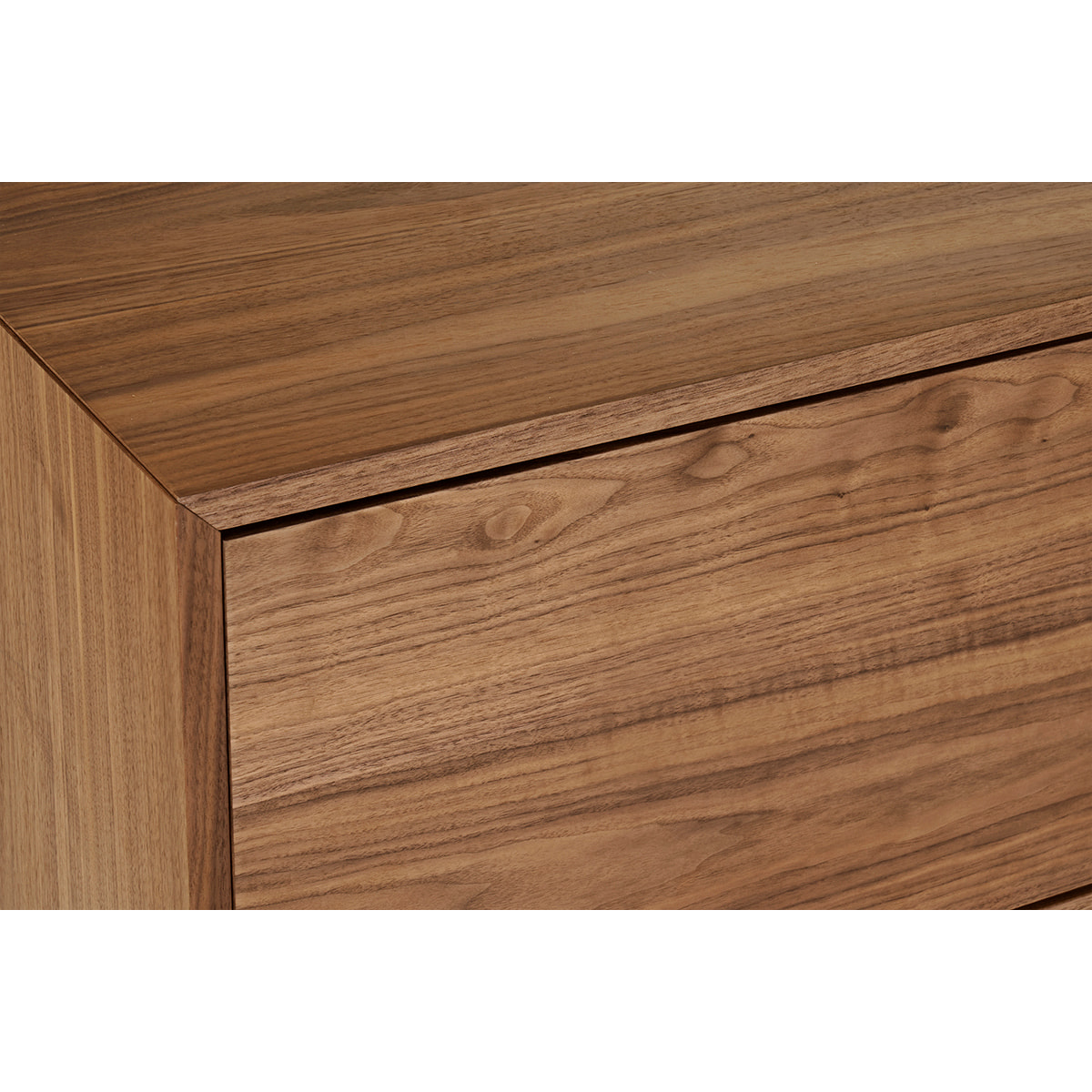 Meuble TV vintage bois foncé noyer et métal noir L200 cm MANNY