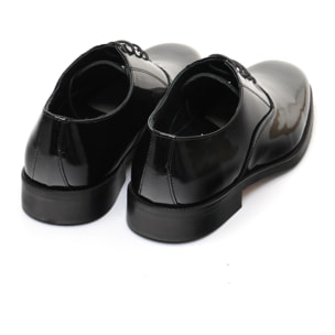 Francsesine stringate in vernice con fondo in cuoio antiscivolo