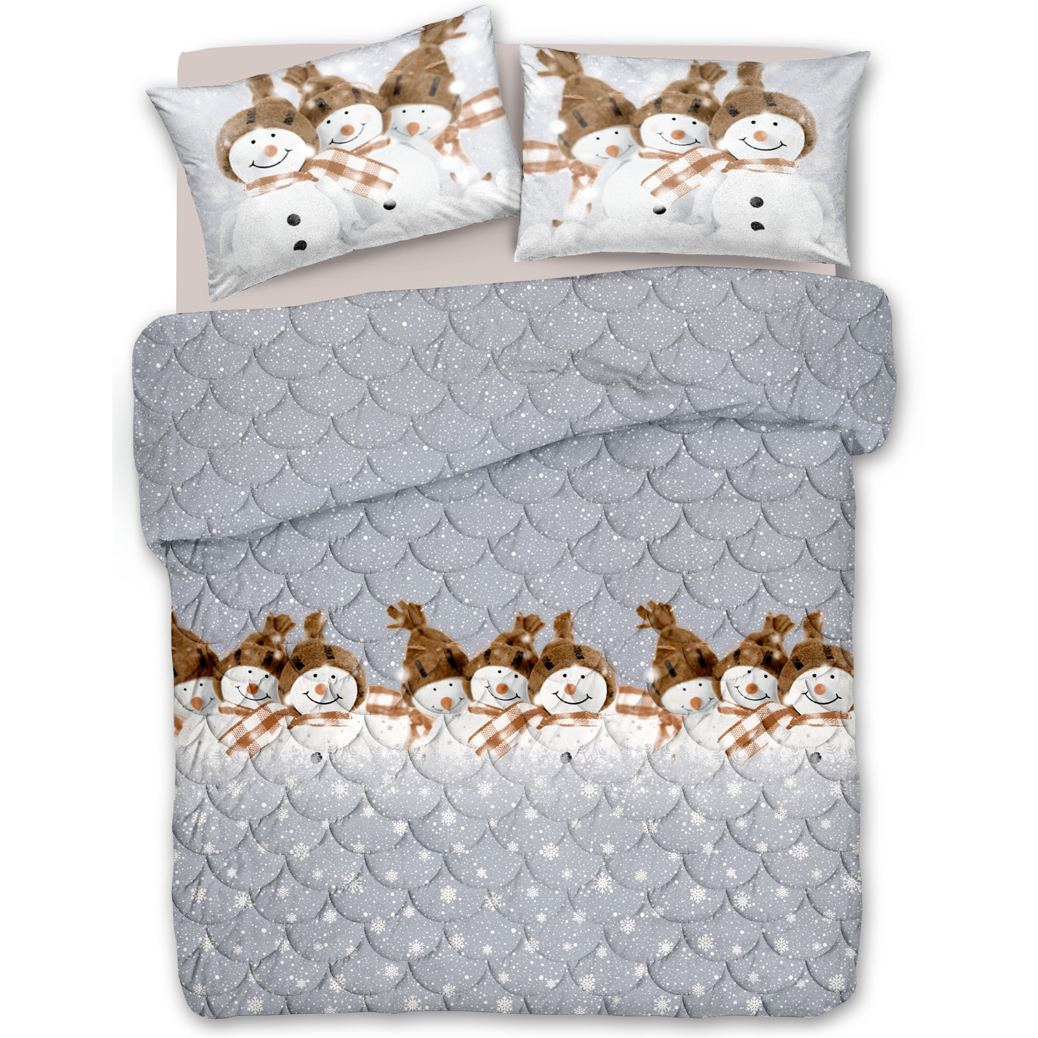 Trapunta Invernale gr Snowman Beige