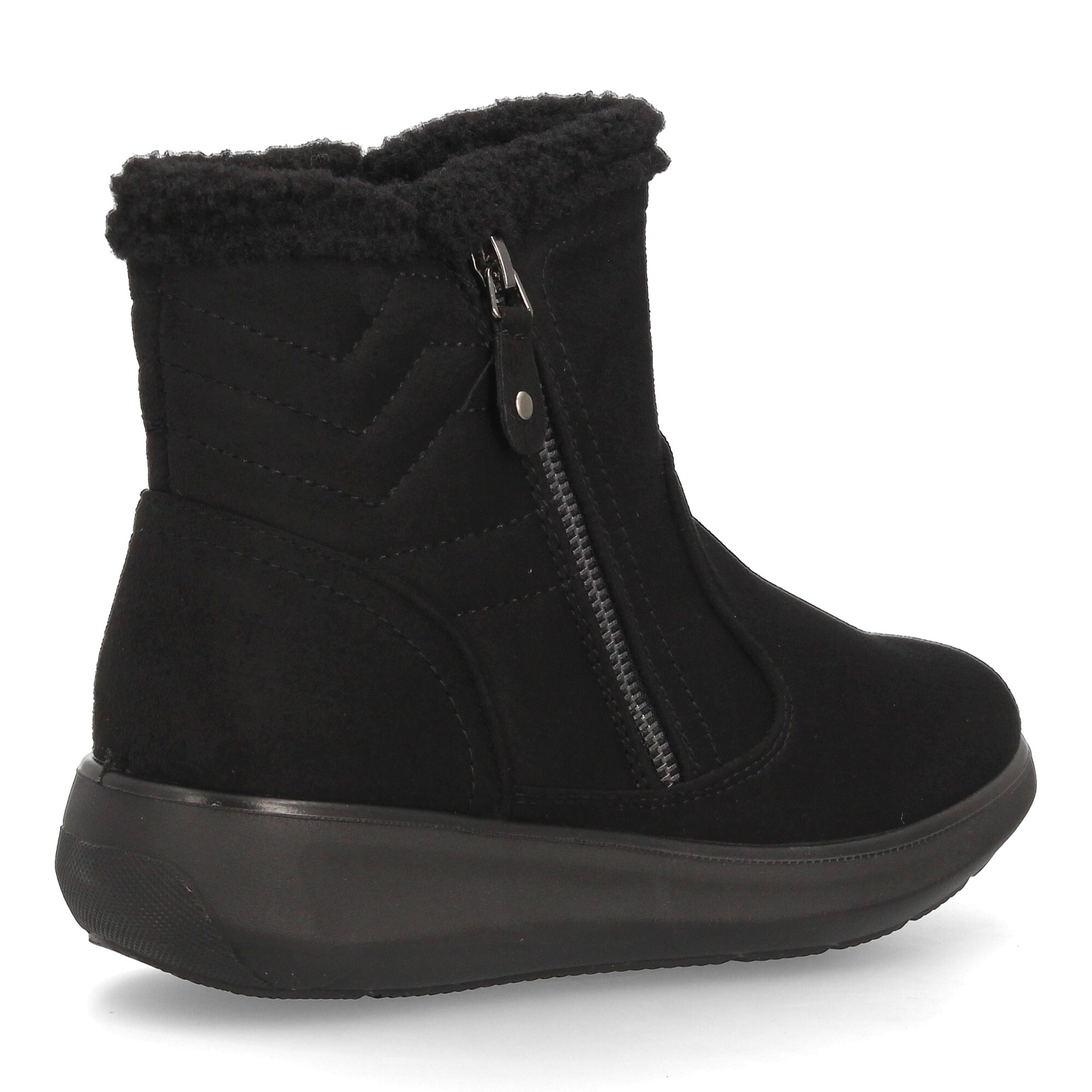 Botines cálidos con cremallera lateral para mujer