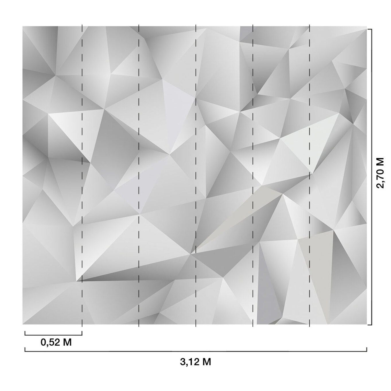 Papier peint vision blanc 3d Intissé