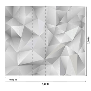 Papier peint vision blanc 3d Intissé