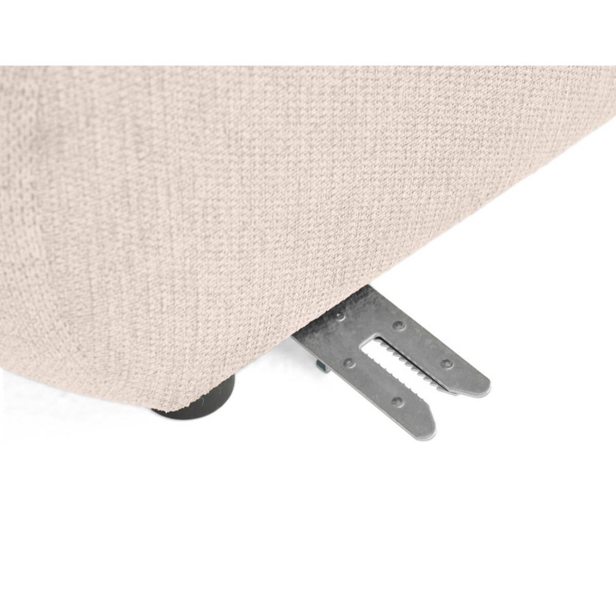 Debbie - canapé modulable d'angle gauche 4 places avec accoudoir en tissu texturé - Beige