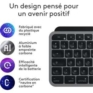 Clavier sans fil LOGITECH MX Keys S for Mac Gris Sideral