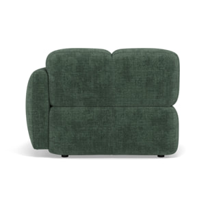 Grace - module d'assise droit en velours texturé - Vert