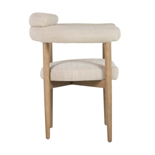 Silla Madera Fresno Beige 66x56x79 Cm