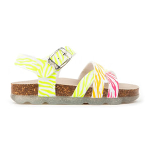 Sandalias Bio Infantiles Con Estampado Multicolor Y Hebilla Ajustable