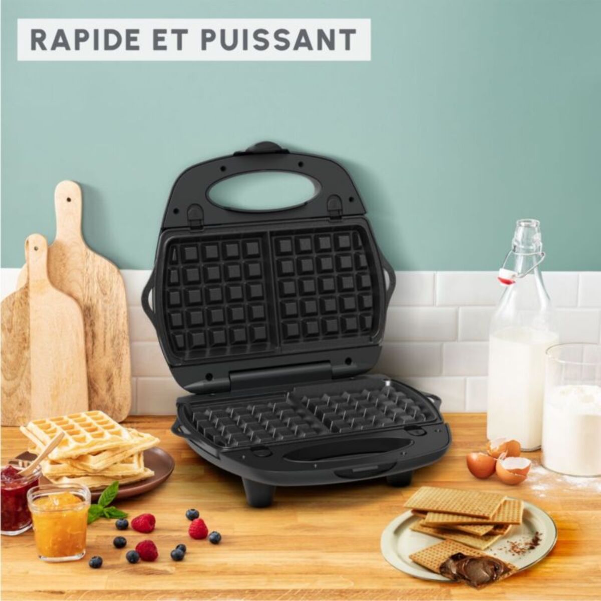 Gaufrier, croque monsieur MOULINEX breaktime +3 plaques SJ611810