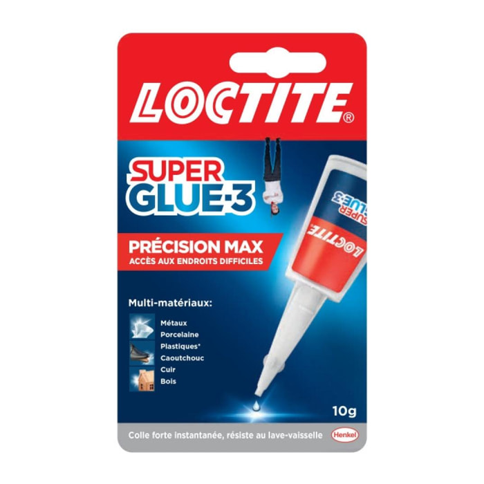 Pack de 2 - Loctite - Colles Cyanoacrylates Superglue-3 Précision Max Bouteille 10G Blister 12Uc