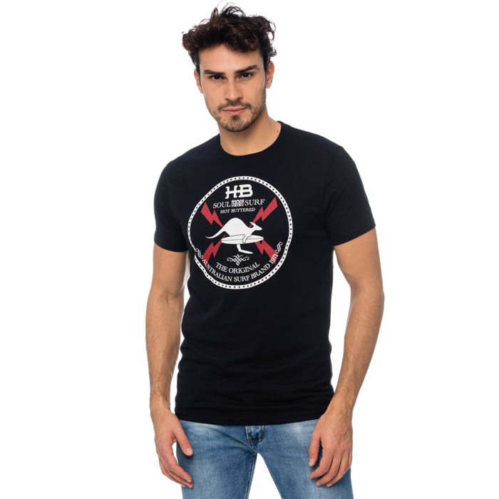 T-shirt in cotone 150 gr Soulsurf Hot Buttered Nero.