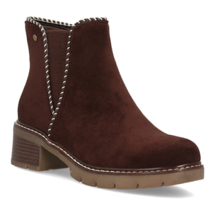 Botines casual con ribete trenzado para mujer