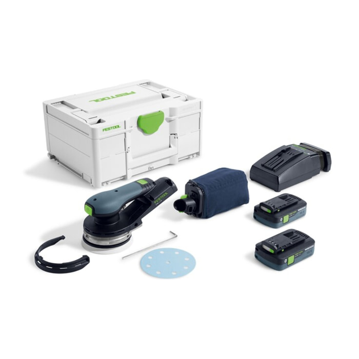 Ponceuse excentrique sans fil ETSC 2 125 4,0 I-Plus - FESTOOL -avec 2 batteries 18V 4.0 Ah - chargeur - Systainer - 577736