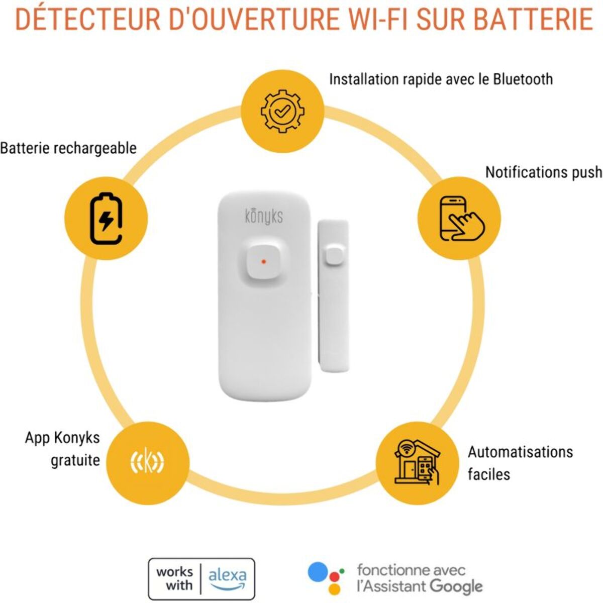 Détecteur d'ouverture KONYKS Senso Charge 2