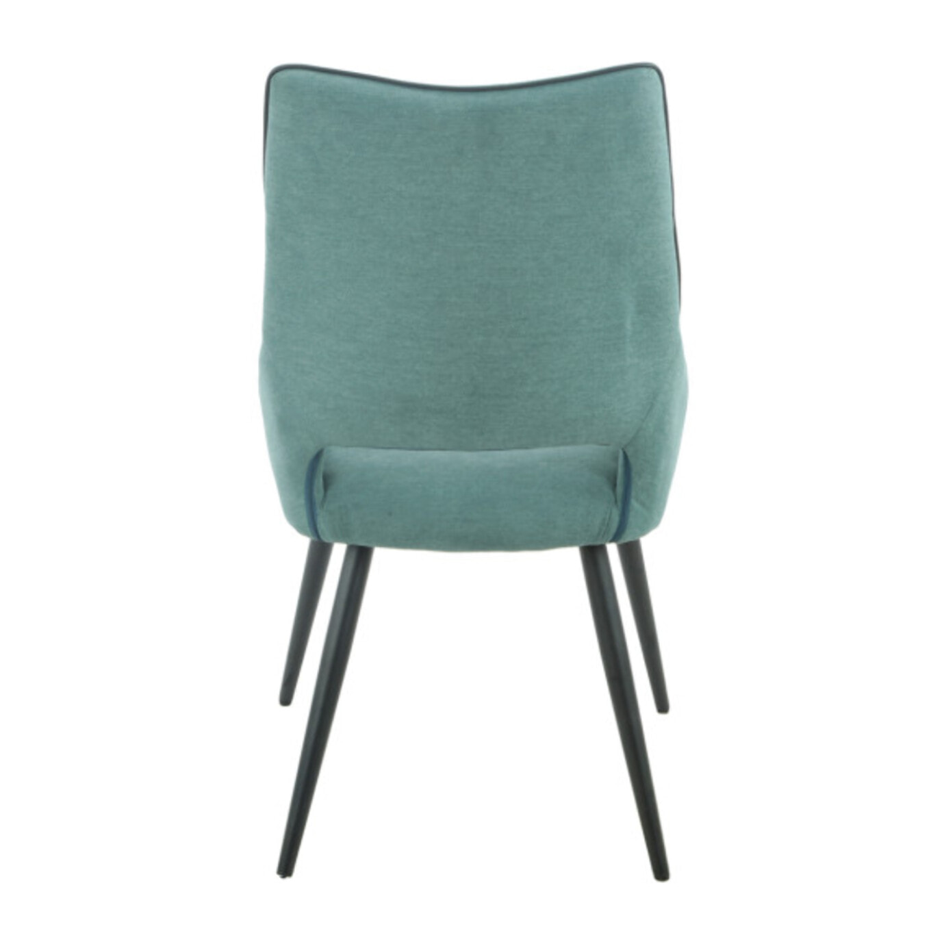 Chaise en lin avec pieds fins en métal noir - CHICAGO