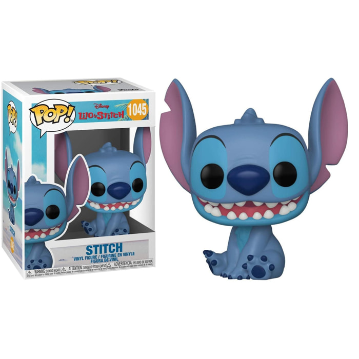 Lilo & Stitch Disney Funko POP Animazione Vinile Figura Stitch Sorridente Seduto 9 cm