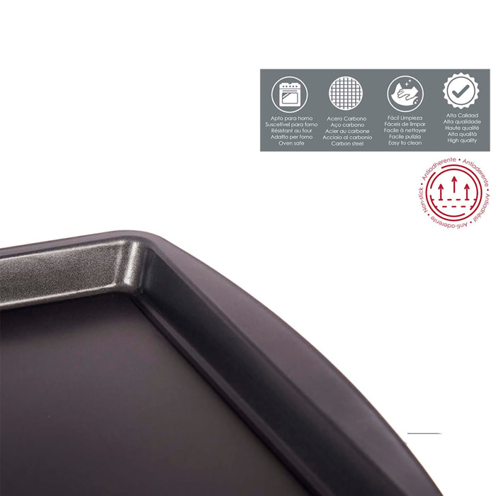 VASSOIO RETTANGOLARE IN METALLO 48CM