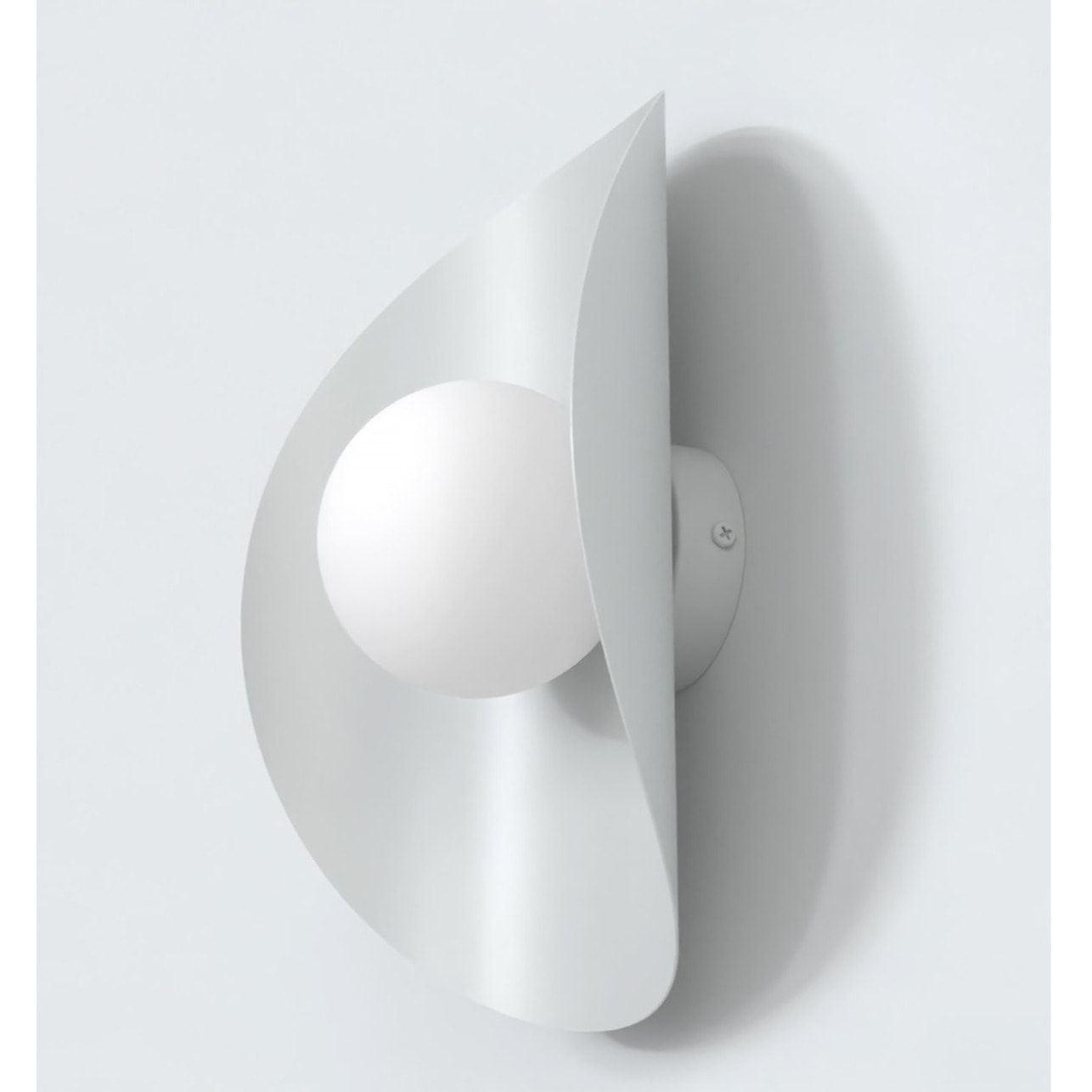 Lampada a parete Fiero in acciaio grigio