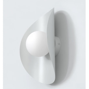 Lampada a parete Fiero in acciaio grigio