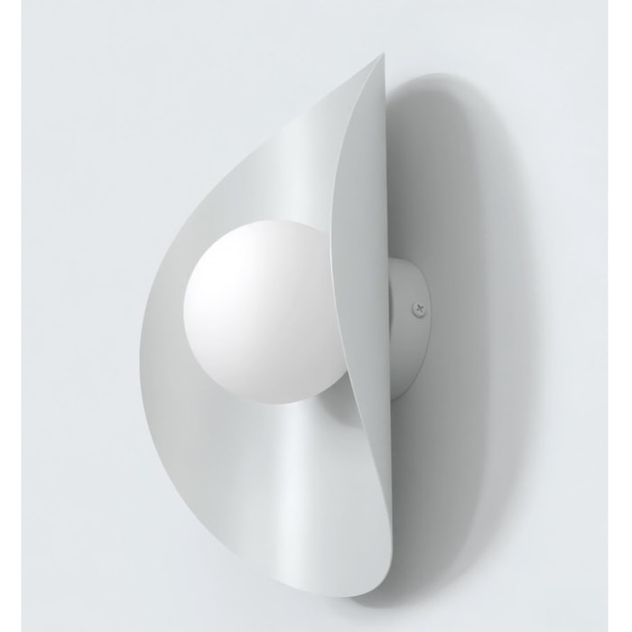 Lampada a parete Fiero in acciaio grigio