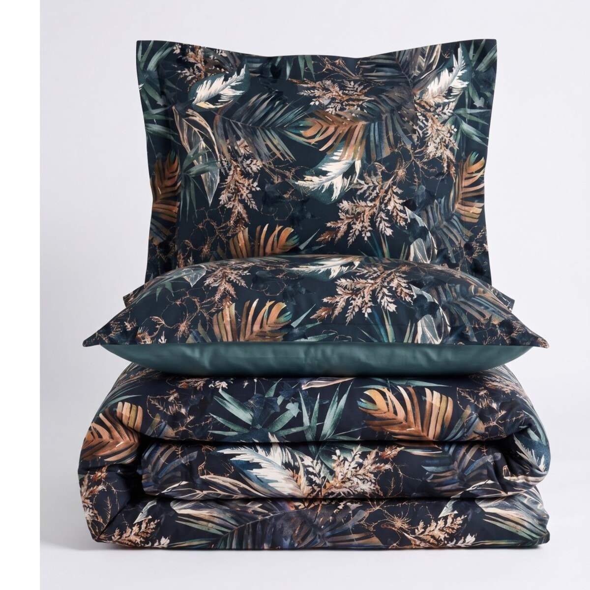 Parure housse de couette et taies oreiller 100% Satin de Coton imprimé
