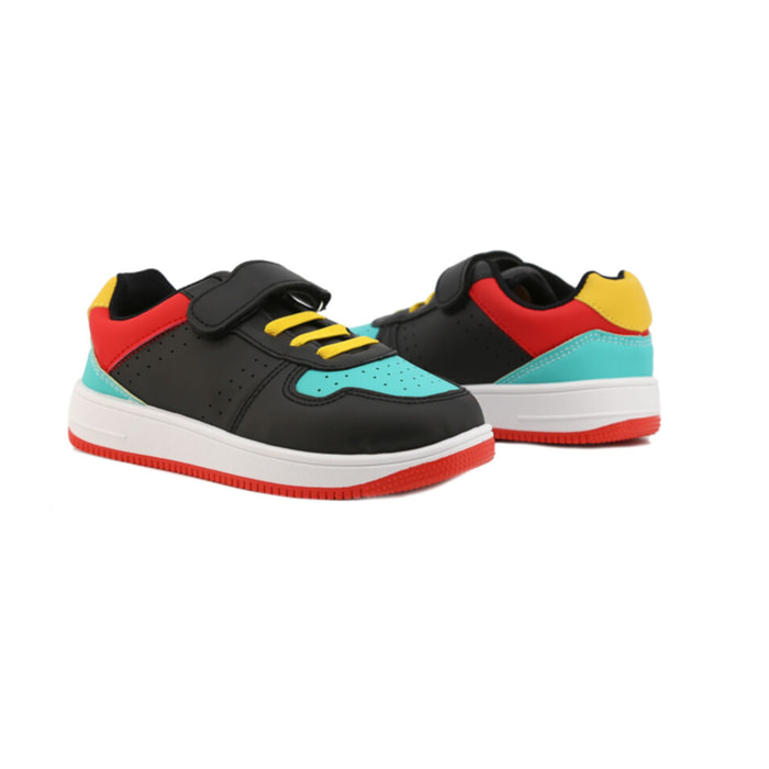 Zapatillas Sneaker para Niño- Shone 002-002 Black/Blue