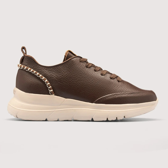 Sneaker Piel Marrón Chocolate - Morella