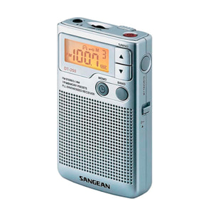 SANGEAN DT-250 PLATA RADIO PORTÁTIL AM/FM DBB CON ALTAVOZ