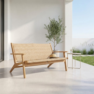 Banc de jardin bois d'acacia 2 places BELIZE