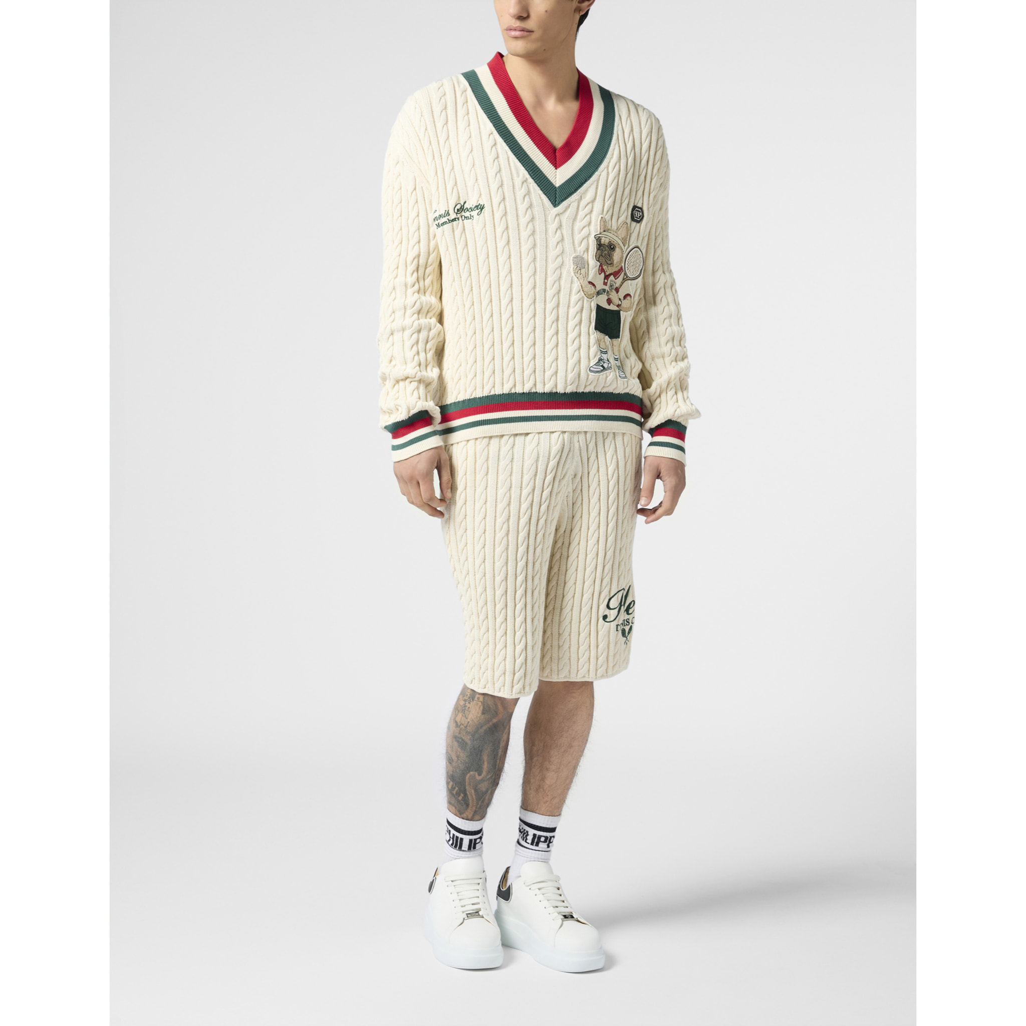 PHILIPP PLEIN Knitted Drawstring Shorts Plein Tennis