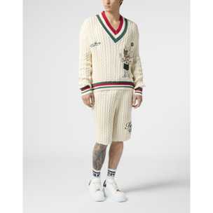 PHILIPP PLEIN Knitted Drawstring Shorts Plein Tennis