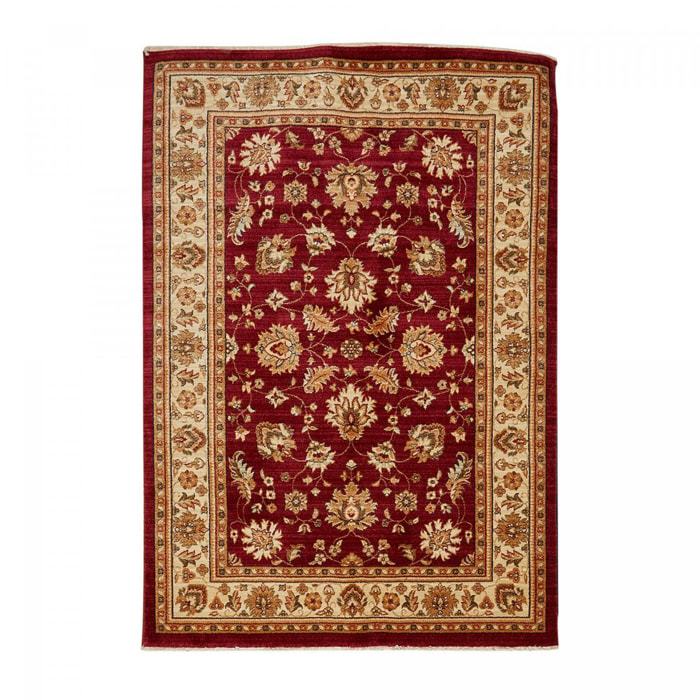 Tapis Same rouge et beige aux motifs floraux d'inspiration Orientale