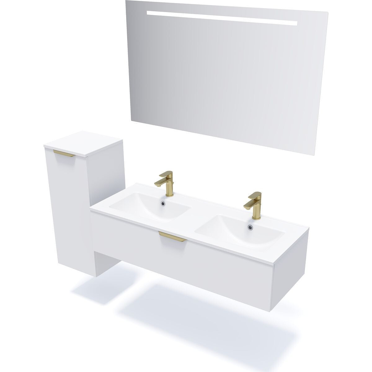 Ensemble double vasque 1 tiroir + miroir - VENICE