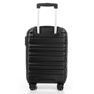 Juego de 3 maletas Trolley, en material ligero ABS de alta resistencia. Cerradura numérica y 4 ruedas giratorias 360° extraibles en la maleta grande.