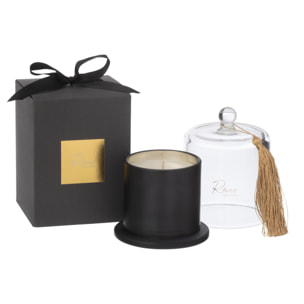 J-Line bougie parfumée Cloche Rêves Noir - Rainbow Reef - verre - noir - large - 65H