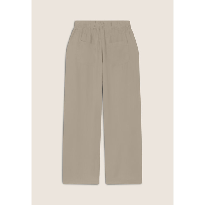 Pantaloni wide leg in Twill di Lyocell